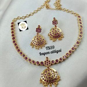 Impon Ruby attigai with earrings .