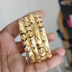 Gold design bangles.