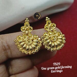 One gram gold forming earrings.