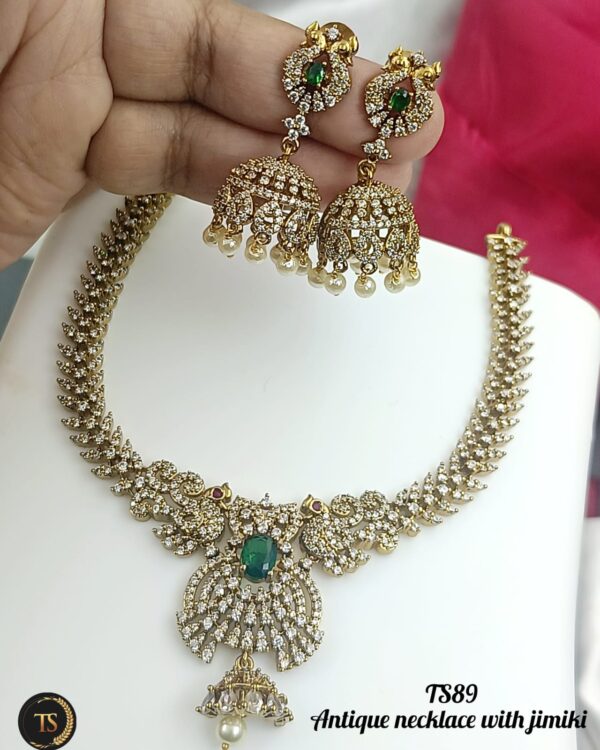 Bridal antique ad necklace with jimiki. - Image 5