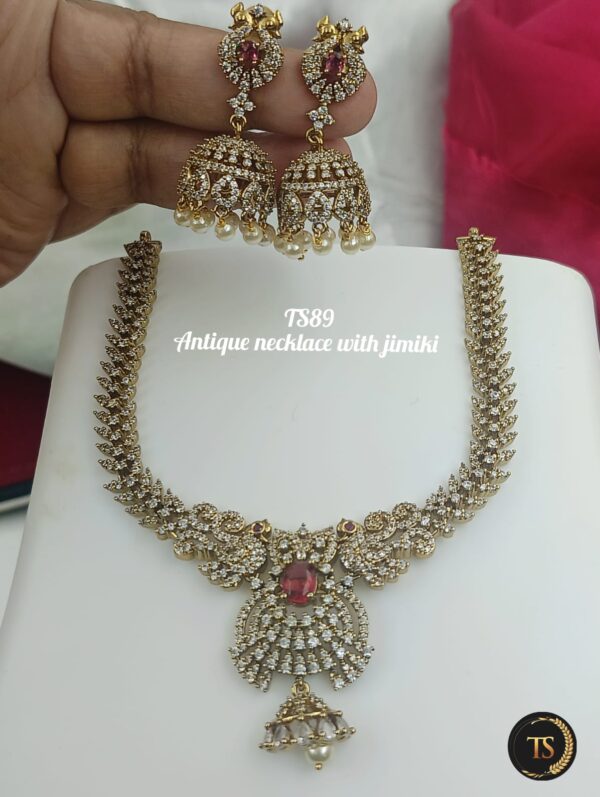 Bridal antique ad necklace with jimiki. - Image 3