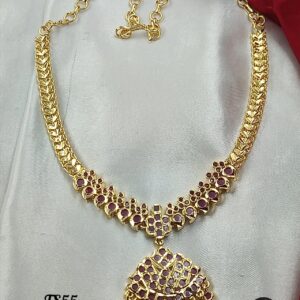 Impon Ruby Attigai Necklace.