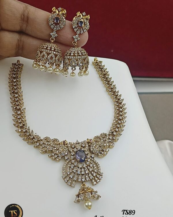 Bridal antique ad necklace with jimiki. - Image 6