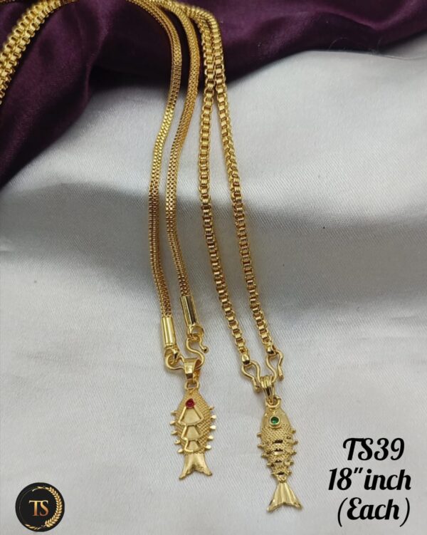 One gram gold forming pendent with chain - Image 7