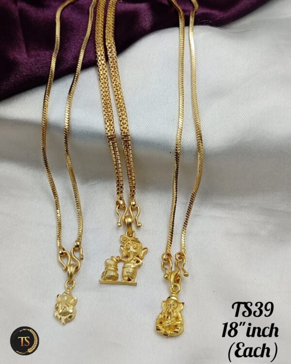 One gram gold forming pendent with chain - Image 5
