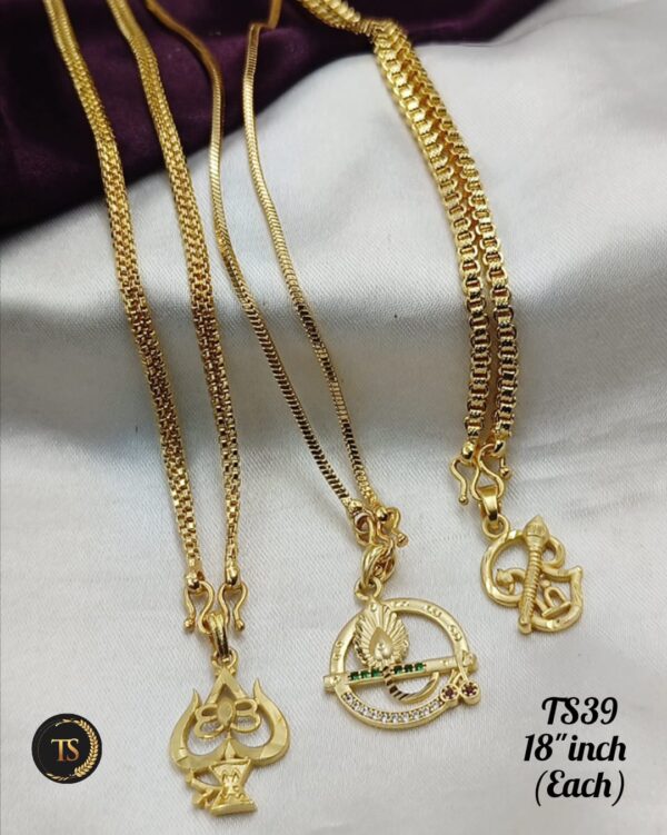 One gram gold forming pendent with chain - Image 4