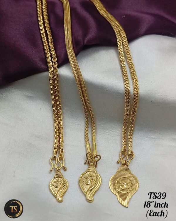 One gram gold forming pendent with chain - Image 6