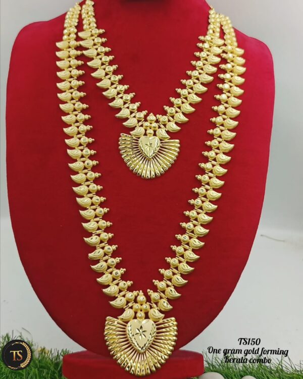 One Gram Gold Forming Kerala Wedding Combo Set - Image 4