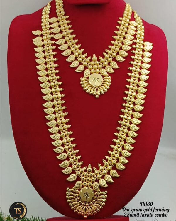 One Gram Gold Forming Kerala Wedding Combo Set 💫 - Image 2