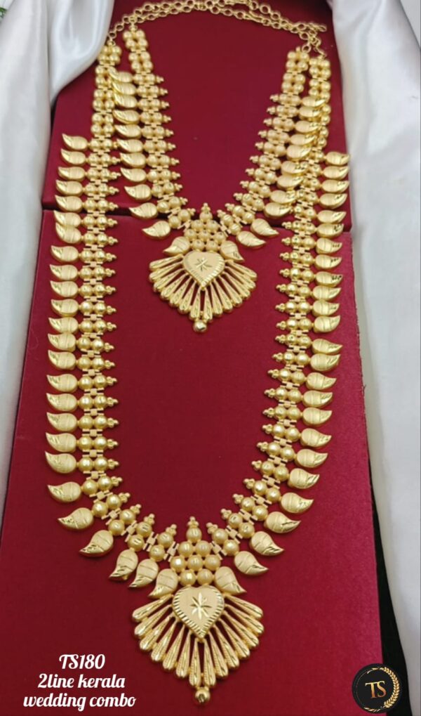 One Gram Gold Forming Kerala Wedding Combo Set 💫 - Image 5