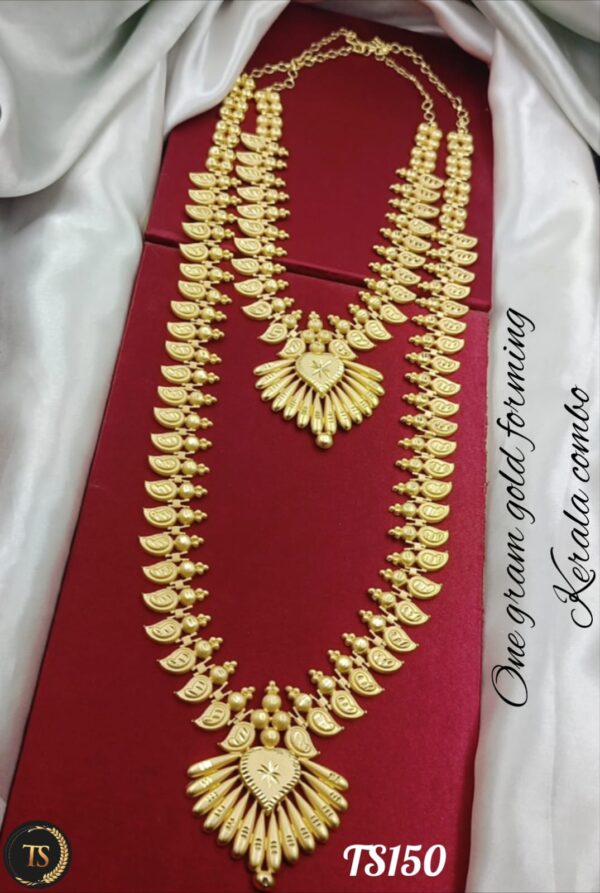 One Gram Gold Forming Kerala Wedding Combo Set 💫 - Image 4