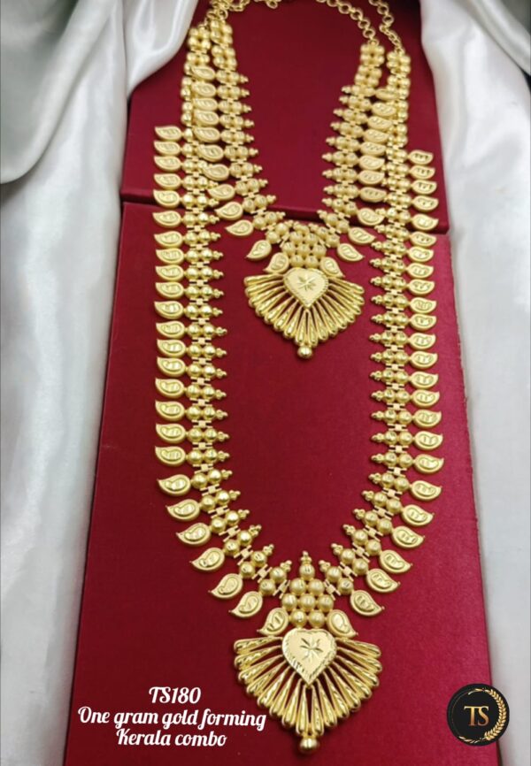 One Gram Gold Forming Kerala Wedding Combo Set 💫 - Image 6