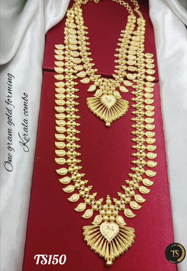 One Gram Gold Forming Kerala Wedding Combo Set 💫 - Image 3
