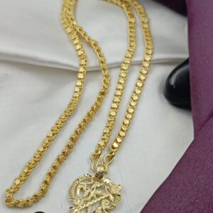 One Gram Gold Forming Om Dollar chain