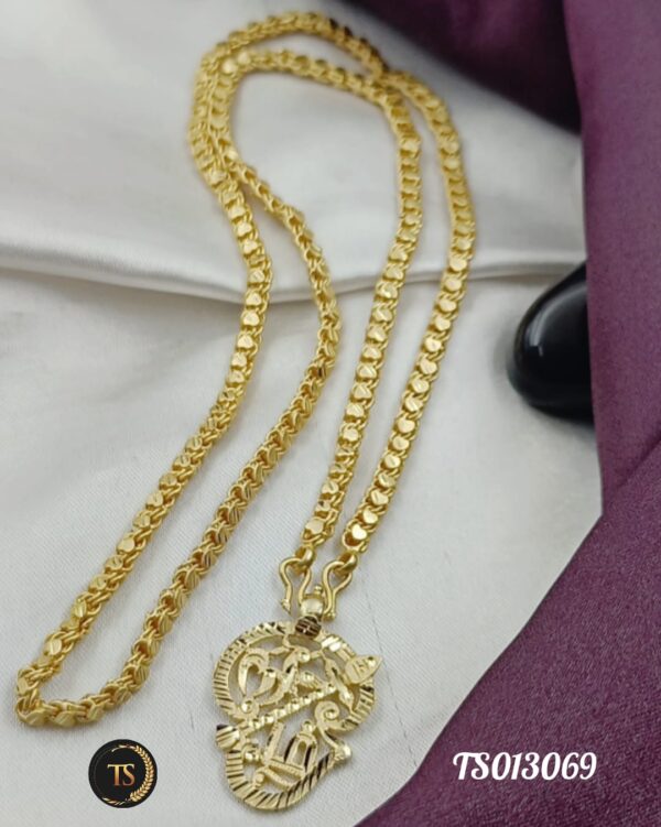 One Gram Gold Forming Om Dollar chain