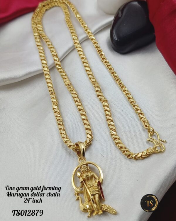 one gram gold forming murugan doller chain