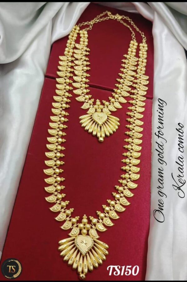 One Gram Gold Forming Kerala Wedding Combo Set - Image 2