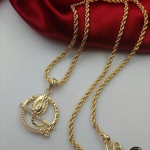 Cute Krishna Feather Dollar Chain