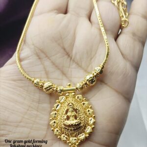 One Gram Gold Forming Lakshmi Necklace