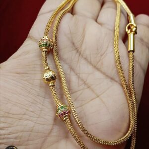 Beautiful gold design Ball mopu chain 😍