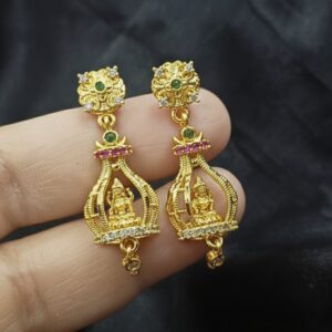 One Gram Gold Forming Lakshmi Earrings ✨