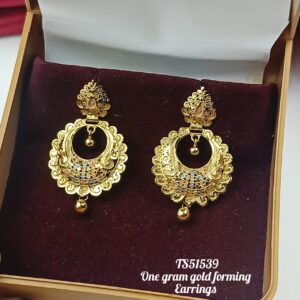 One gram gold forming earrings