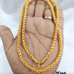 💛Gold plated 24"inch Murukku kodi chain