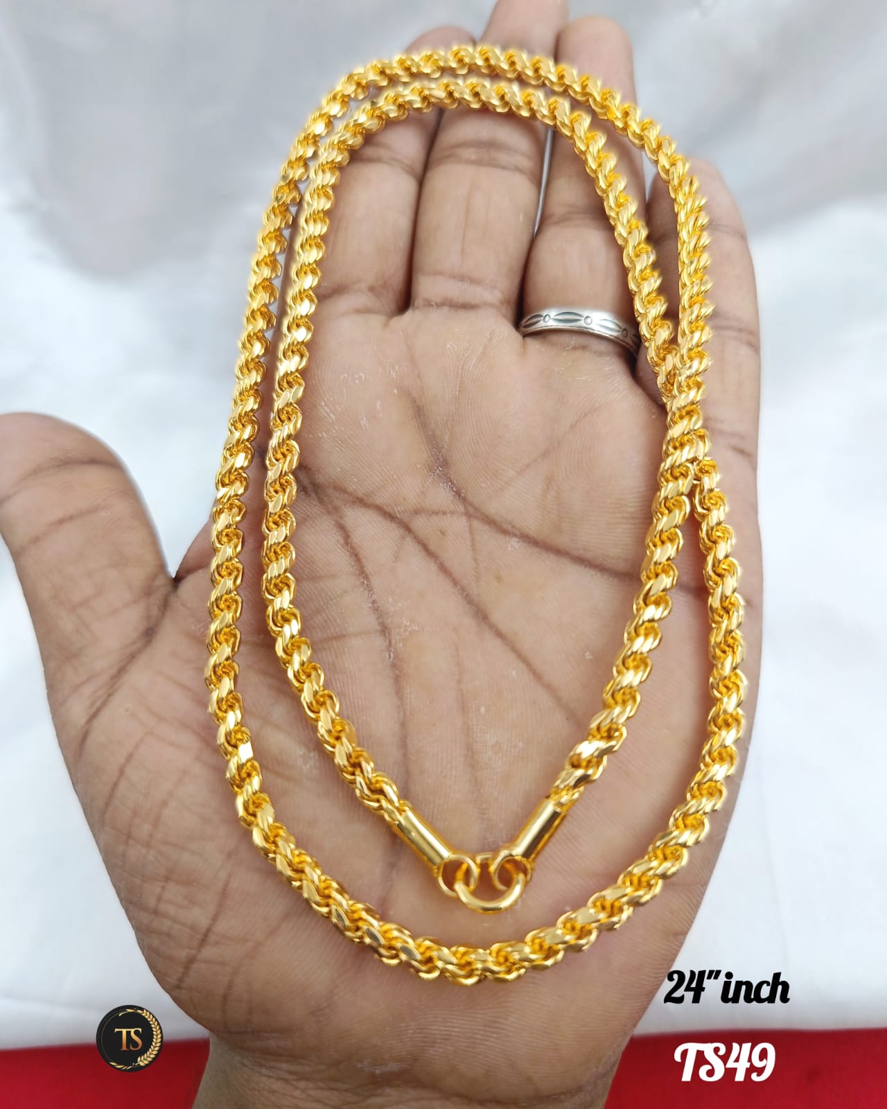 💛Gold plated 24"inch Murukku kodi chain
